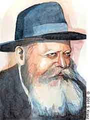 The Rebbe (a portait by Sarah Kranz)